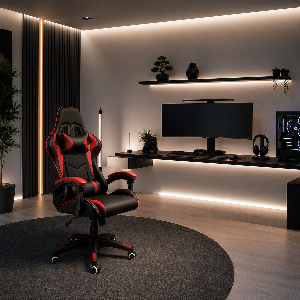Chaise gaming simili cuir Apex Edenseat - accoudoirs réglables - confort longue durée