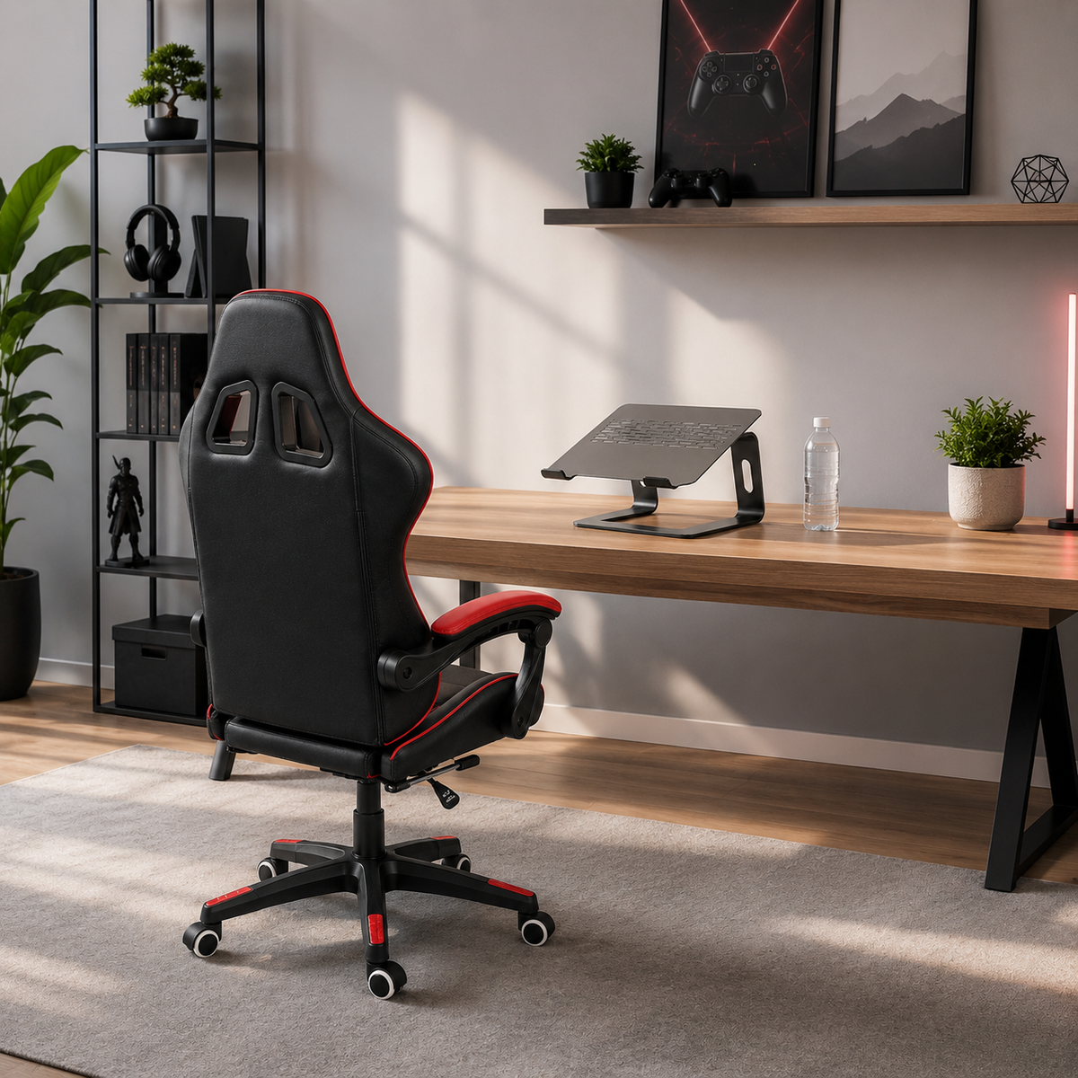 Chaise gaming simili cuir Apex Edenseat - base 5 branches et roulettes silencieuses