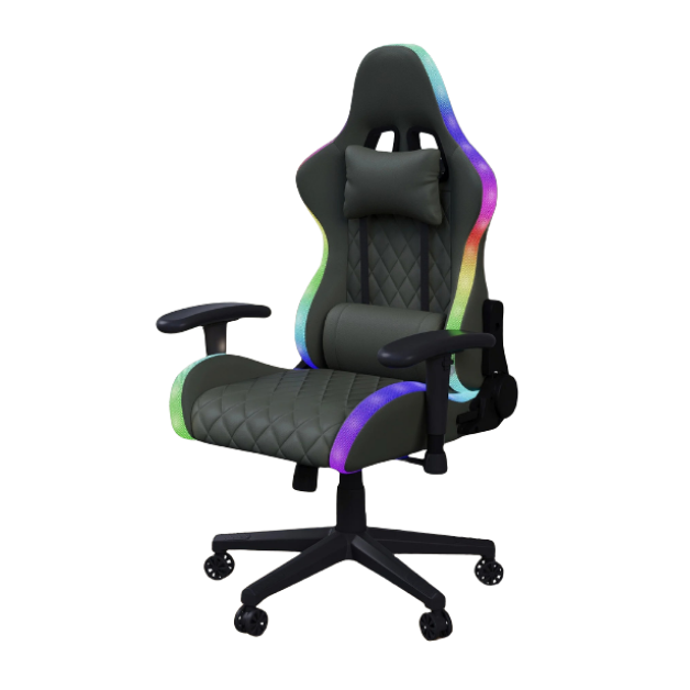 Chaise de bureau RVB Phantom, appui-tête ergonomique, soutien lombaire massant, inclinaison dossier 90° à 135° réglable