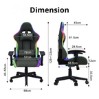 Chaise de bureau RVB Phantom, appui-tête ergonomique, soutien lombaire massant, inclinaison dossier 90° à 135° réglable