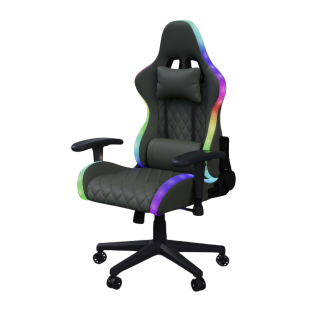 Chaise de bureau RVB Phantom, appui-tête ergonomique, soutien lombaire massant, inclinaison dossier 90° à 135° réglable