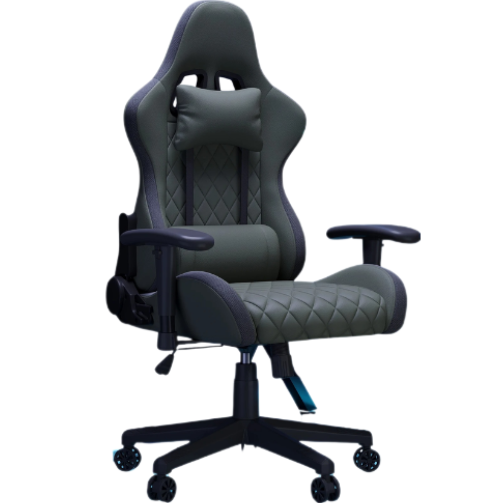 Chaise de bureau RVB Phantom, appui-tête ergonomique, soutien lombaire massant, inclinaison dossier 90° à 135° réglable