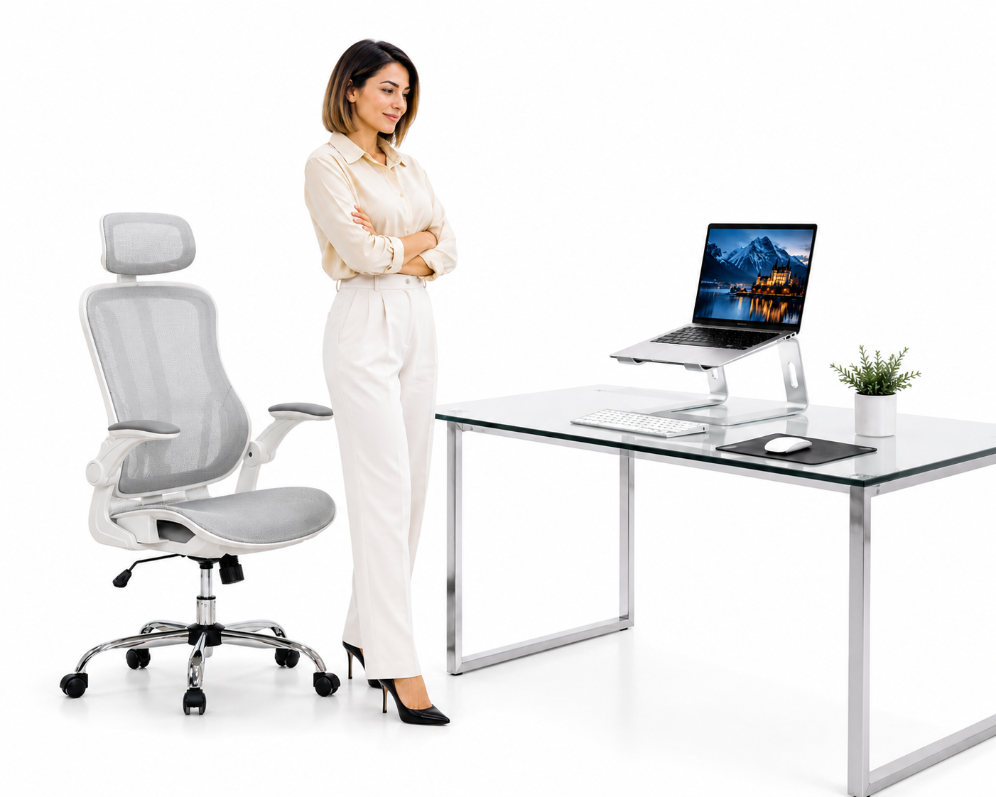 Chaise de bureau AirFlow maille respirante, Inclinaison 120° Confort ergonomique