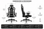 Chaise de bureau Gaming Halo bluetooth, une ergonomie & un maintien parfait
