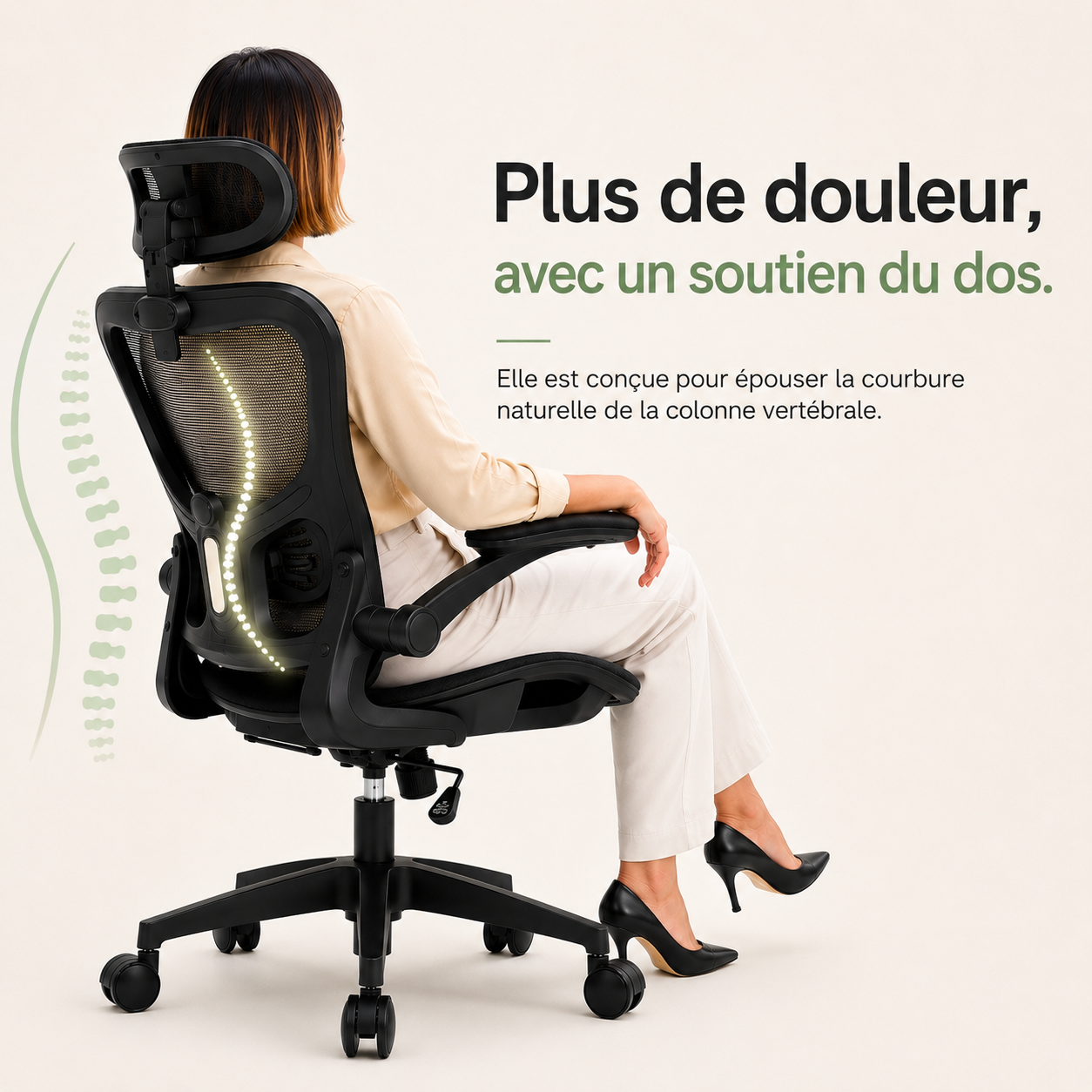 Chaise de bureau Ergonomique Airflow - Rotation 360°