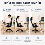 Chaise Gaming Pro Max RGB - vue de profil - Edenseat